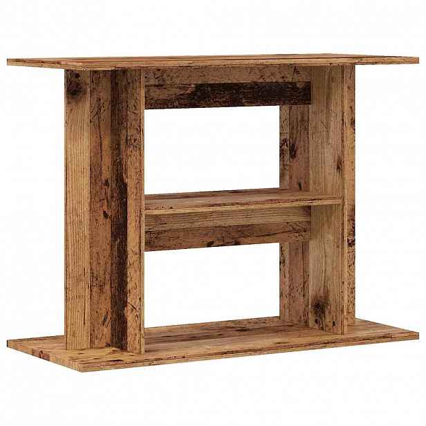 vidaXL Stojan na akvárium, staré dřevo, 80 x 35 x 60 cm, konstrukční dřevo