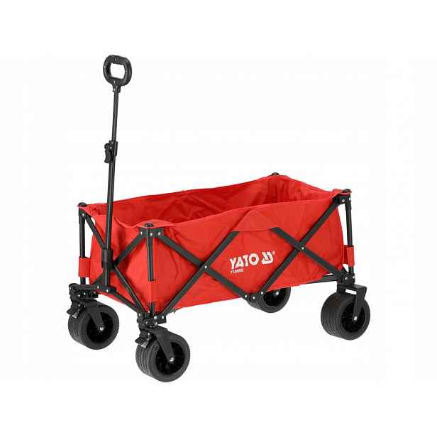 Zahradní přepravní vozík YT-86950 skládací široké Pneumatiky 100KG Yato