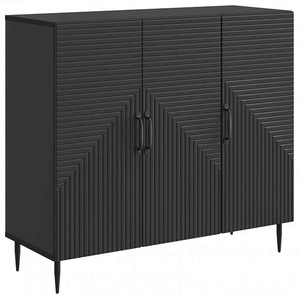 vidaXL Servírovací skříň Černá 89 x 34,5 x 80 cm Kompozitní dřevo
