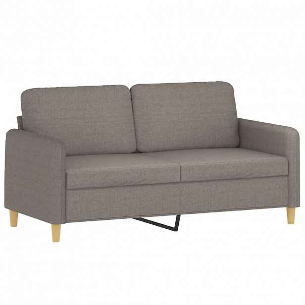 vidaXL 2místná pohovka taupe 140 cm textil