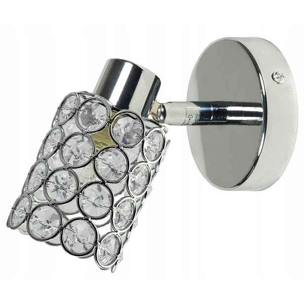 Nástěnná lampa s křišťály Chrom 1XG9