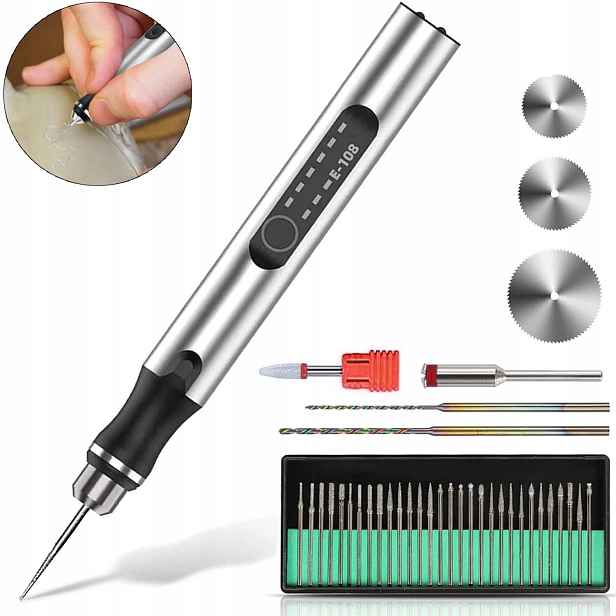 Profesionální Gravírovací Pero Mini 3 Rychlosti Bezdrátový Set