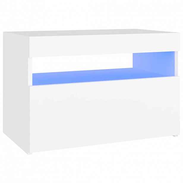 vidaXL TV skříňka s LED osvětlením bílá 60 x 35 x 40 cm