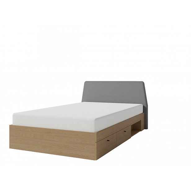 Postel Alessio AE13 - 120x200 cm Barva korpusu + barva dveří: Eukaliptus / Dub Baltic Dune