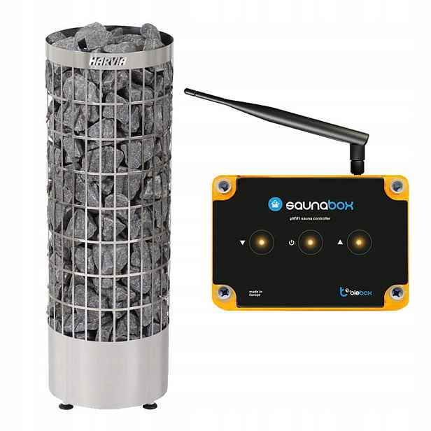 Sada do sauny: Kamna Harvia PC90E 9 kW WiFI ovladač SaunaBox Pro
