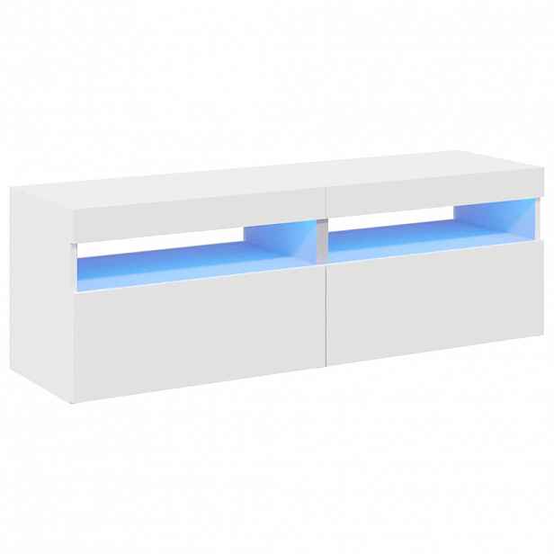vidaXL TV skříňky s LED osvětlením 2 ks bílé 60 x 35 x 40 cm
