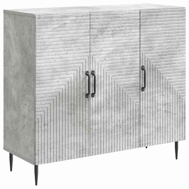 vidaXL Servírovací skříň Betonově šedá 89 x 34,5 x 80 cm