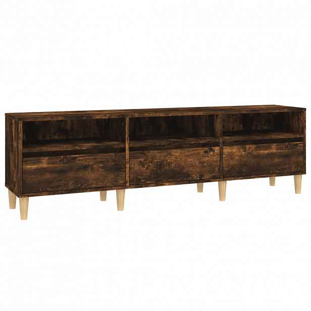vidaXL TV skříňka kouřový dub 150 x 30 x 44,5 cm kompozitní dřevo