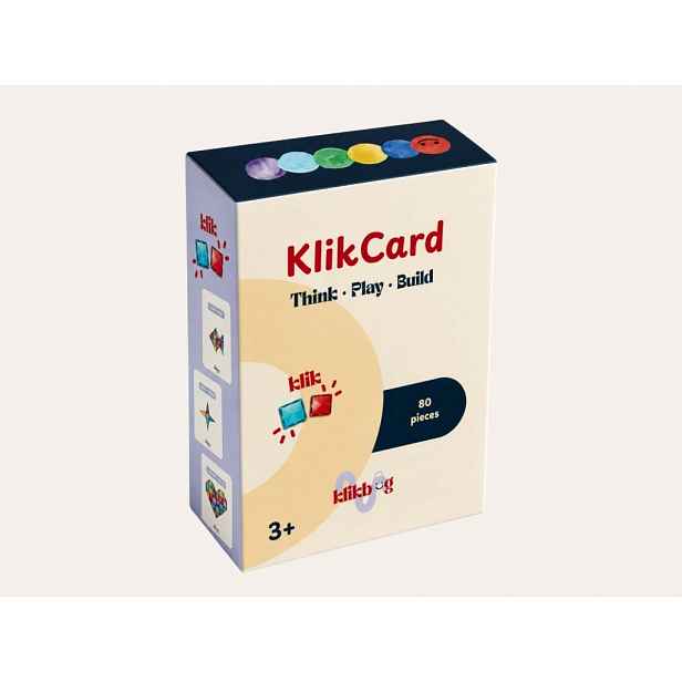 KlikBag KlikCard – stavební karty k magnetickým stavebnicím 80 ks