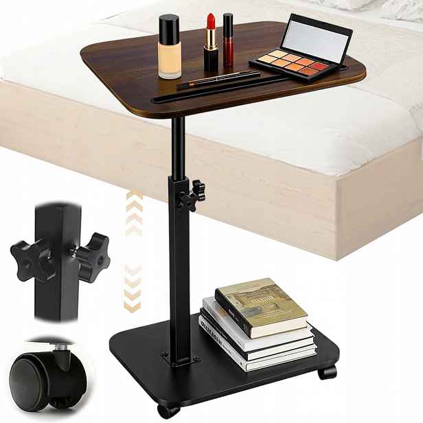 Přenosný Mobilní Konferenční Stolek Na Kolečkách Pod Pohovku, Postel, Stůl, 46-82 CM