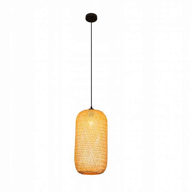 Závěsná ratanová lampa Bambus Boho Dřevo Loft