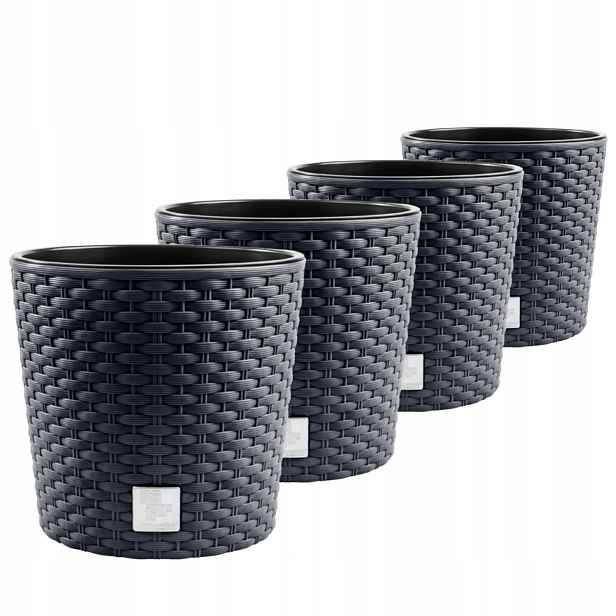 4X Rato DRTUS400L Květináč imitace ratanu