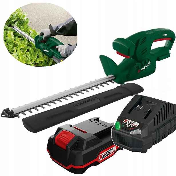 Akumulátorové nůžky Parkside akumulátor 2Ah 20V nůžky na živý plot 35 cm