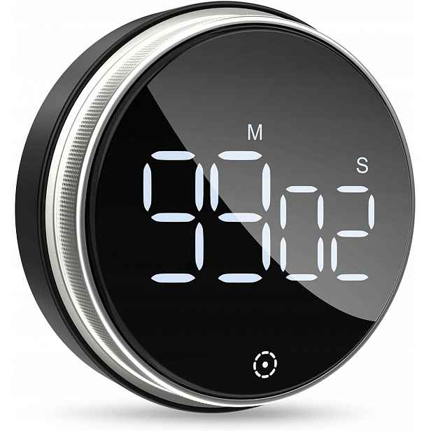 Kuchyňský Minutník Digitální otočný časovač s Led magnetem 3 úrovně hlasitosti