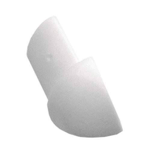 Roh k liště oblý PVC bílá výška 8 mm, LROH80