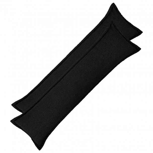 vidaXL Povlak na polštář 2 pcs HOUTEN Černá 40 x 145 cm Bouclé