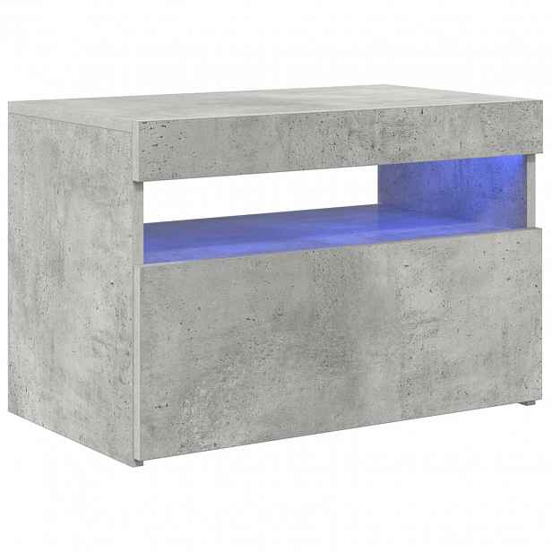 vidaXL TV skříňka s LED osvětlením betonově šedá 60 x 35 x 40 cm