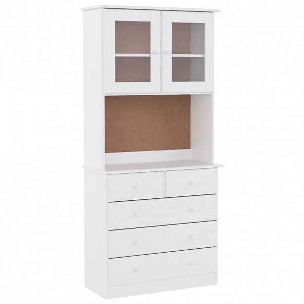 vidaXL Kredenc ALTA bílý 77 x 35 x 165 cm masivní borové dřevo