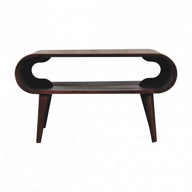 Artisan Furniture NOČNÍ SKŘÍŇKA Riffel, 2 zásuvky a mosazné akcenty, světle hnědý