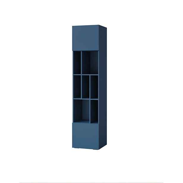 Modrý dětský a studentský regál na knihy 45 cm (Lorin 4 kašmír/modrá)