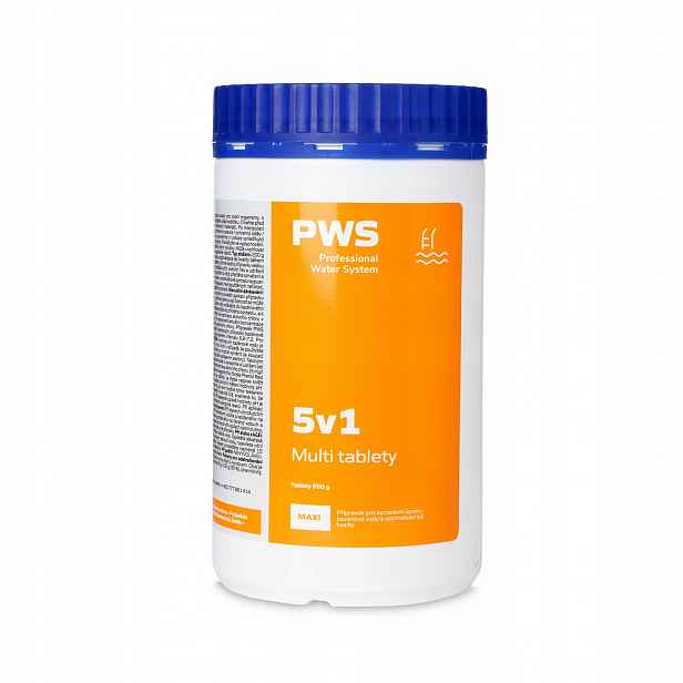 Pws Multi tablety 5v1 do bazénu 200g 2 kg bazénová chemie
