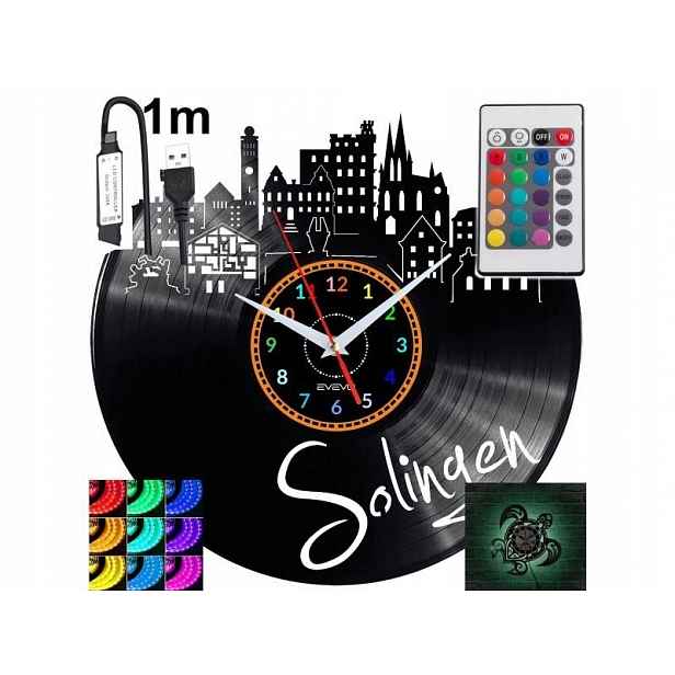 Solingen Dárek Originální dekorace do domu Hodiny z vinylové desky