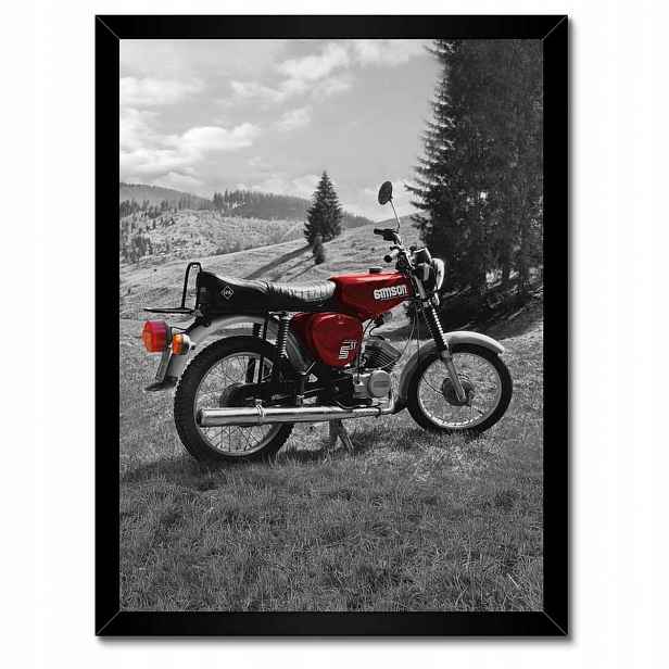 Plakáty v rámu 30x40 Červený Simson S51 E