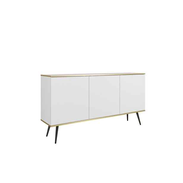 ArtPS Komoda BIJOU K-160 | bílá / černé nohy