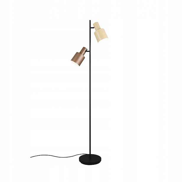Podlahová lampa Černá Moderní Kov 161 cm 2xE27 Regulace Elior Trio