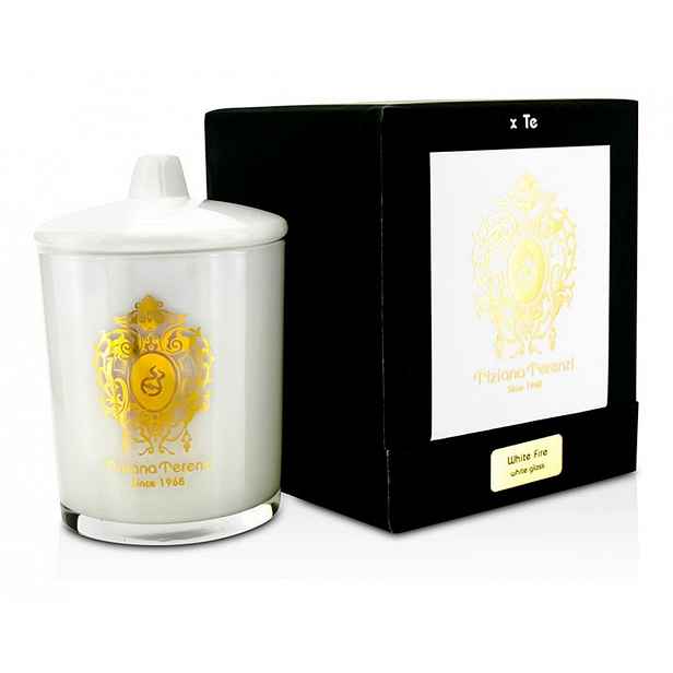 Tiziana Terenzi White fire bílá skleněná vonná svíčka 170g