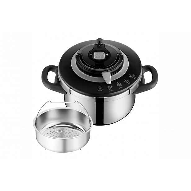 Tlakový hrnec Tefal Clipso+ CHEF 4,5 l P4550632 Nerezový/Černý