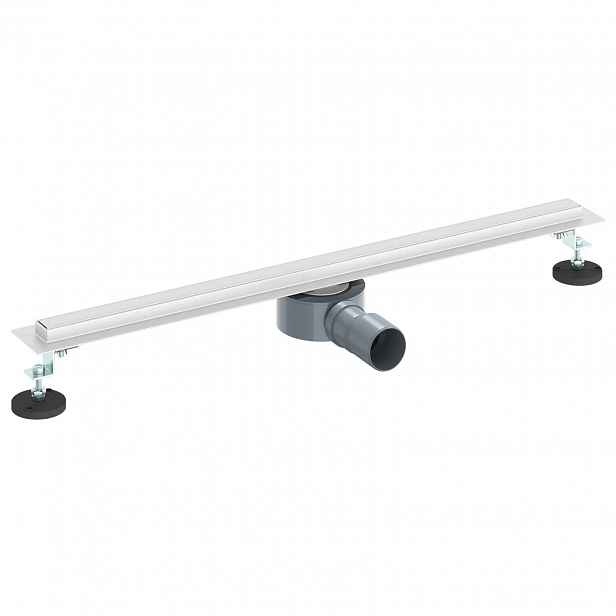 vidaXL 360° odtok na sprchu s slim modelem Stříbrná 70 cm