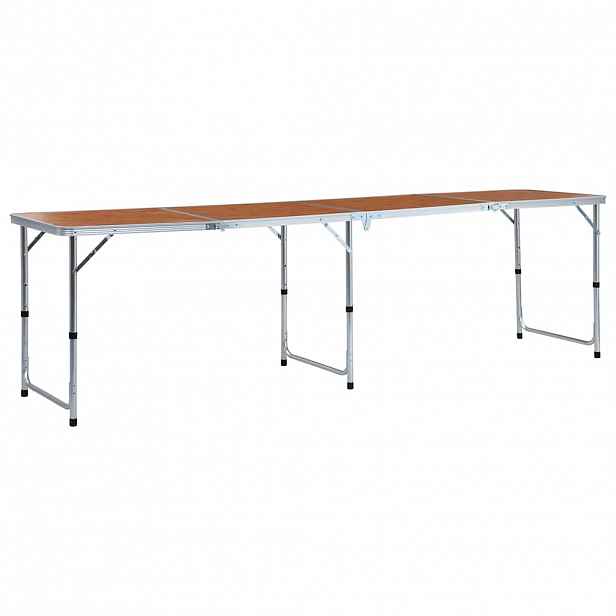 vidaXL Skládací kempingový stůl hliník 240 x 60 cm