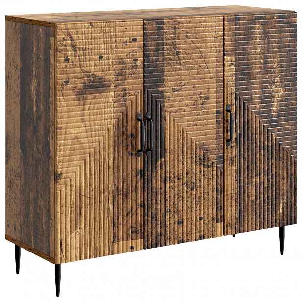 vidaXL Servírovací skříň Staré dřevo 89 x 34,5 x 80 cm