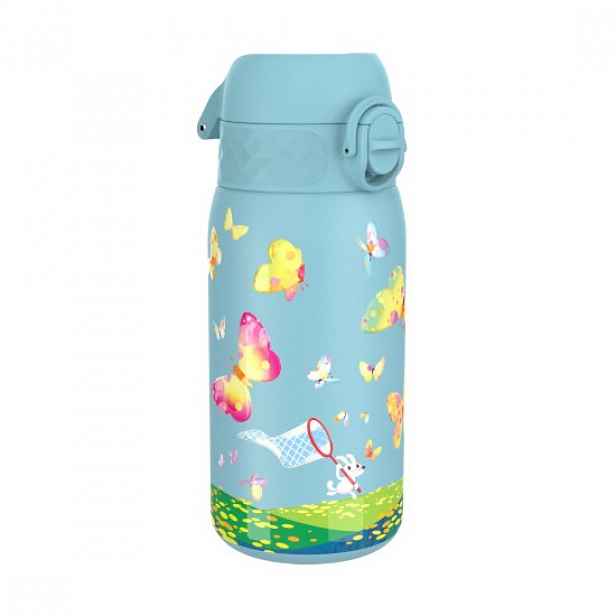 Dětská láhev na vodu, nerezavějící ocel, 320 ml, Butterflies - Ion8