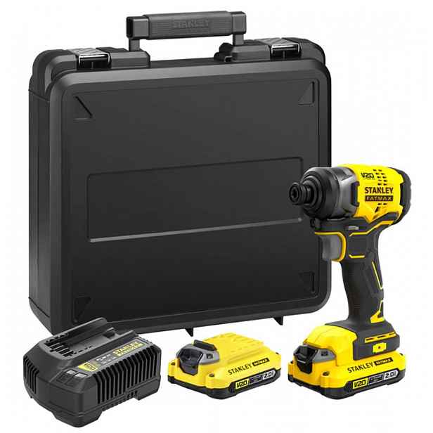 Stanley - 18V rázový utahovák, 2x aku 2,0 Ah Li-Ion, nabíječka SFMCF810D2K-QW