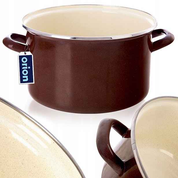 Tradiční smaltovaný Hrnec na vaření na plynovou indukci Orion 26 cm, 6,5 l