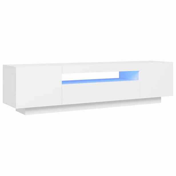 vidaXL TV skříňka s LED osvětlením bílá 160 x 35 x 40 cm