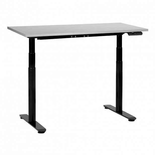 Beliani PSACÍ STŮL šedočerný 120/72 cm elektrický výškově nastavitelný Destin IV