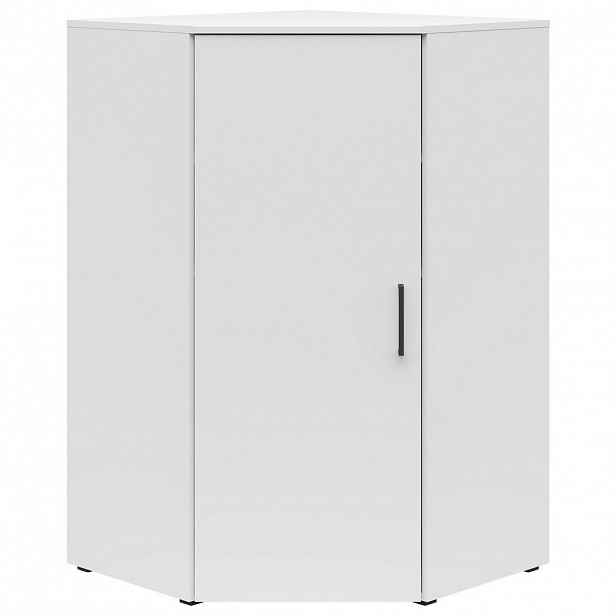 Carryhome ROHOVÁ KOMODA, bílá, 71,5/115/71,5 cm