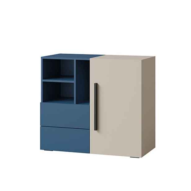 Dětská komoda 90 cm se zásuvkami (Lorin 8 kašmír/modrá)