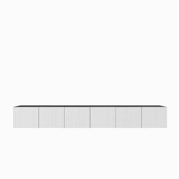 MASSENO ZÁVĚSNÝ TV STOLEK LIVO, 300/41/40 cm, antracitový /, bílý