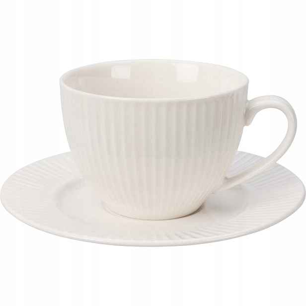 Šálek na kávu s podšálkem Gastro, žebrovaný design, objem 0,24 l 6 ks