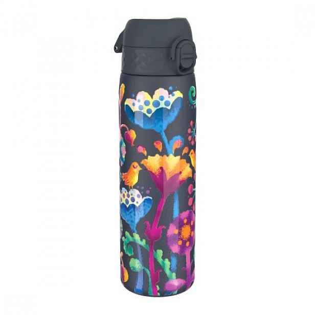 SLIM dětská láhev na vodu, nerezová ocel, 500ml, Bright Floral - Ion8