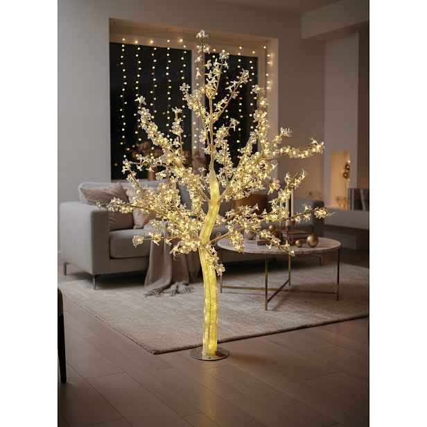 Velký Led stromek Kvetoucí Višeň 180 cm Vánoční Venkovní Bílé Teplé