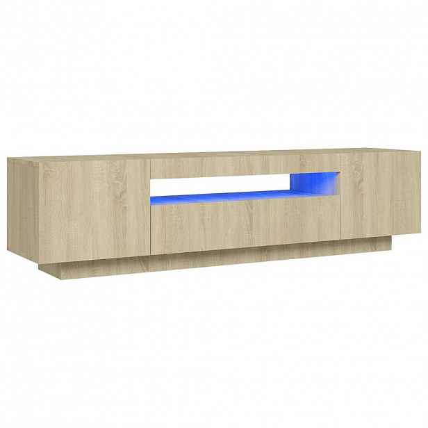 vidaXL TV skříňka s LED osvětlením dub sonoma 160 x 35 x 40 cm