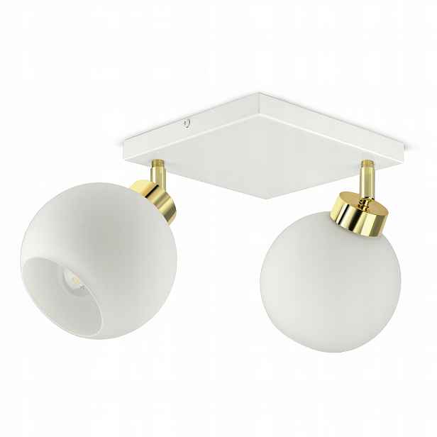 Závěsná stropní lampa Lustr Bílá Skleněné Koule Bílé Sklo AG2 Led E27