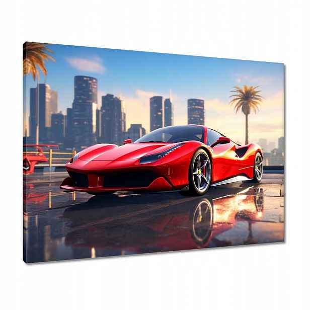 Obrazy 80x60 Červené Ferrari