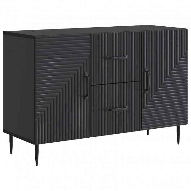 vidaXL Servírovací skříň Černá 89 x 34,5 x 60 cm Kompozitní dřevo