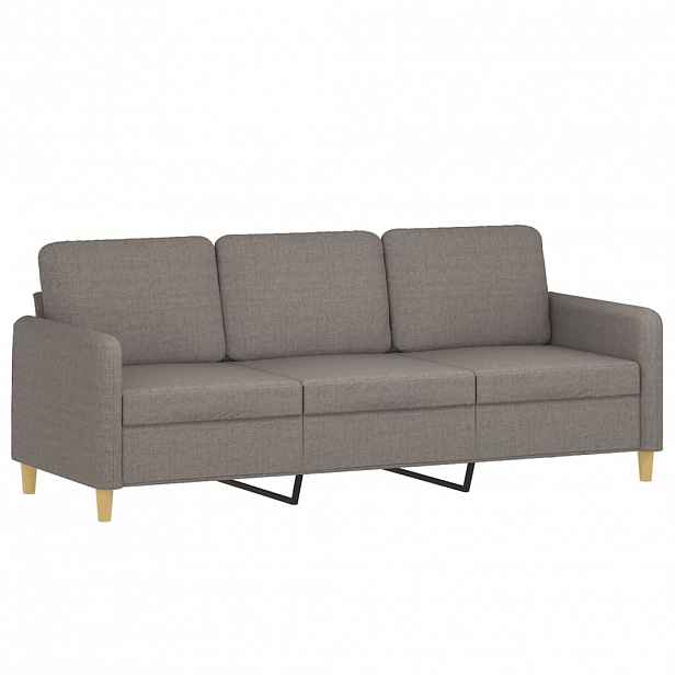 vidaXL 3místná pohovka taupe 180 cm textil
